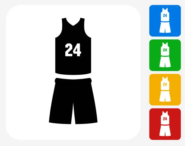 Vector illustration of Basketball Uniform Icon Flat Graphic Design