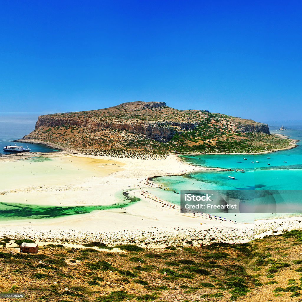 Beautiful Crete Island,Greece Amazing View Of Balos Bay,Gramvousa, Crete,Greece. 2015 Stock Photo