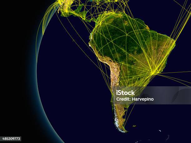 Conexiones De América Del Sur Foto de stock y más banco de imágenes de Hispanoamérica - Hispanoamérica, Mapa, Brasil