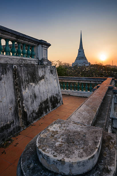 View of Wat Maha Samanaram, Thailand stock photo