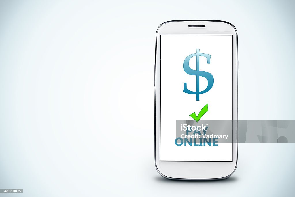 smartphone smartphone on a light background.  Pay online Arts Culture and Entertainment Stock Photo