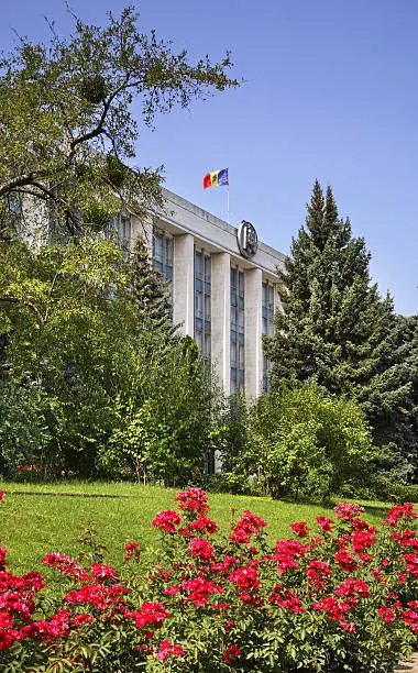 Kishinev (Chișinău). Moldovan government building. Moldova. Kishinev. The building of the Government of Moldova. Moldova