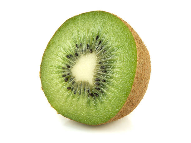 istock Isolated sliced half of kiwi. Fresh diet fruit. 485313505