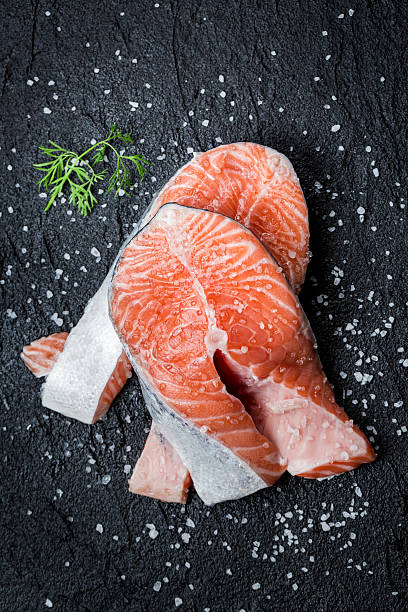 istock Fresh raw salmon prepared for frying 485313811