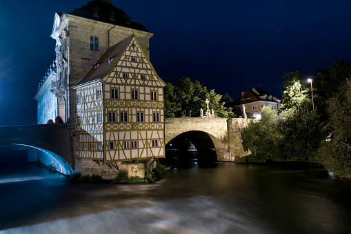 Old Town Hall in Bamberg by night