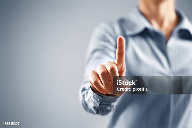 Touch Screen Concept Stock Photo - Download Image Now - Touching, Touch Screen, Push Button