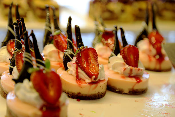 strawberry dessert stock photo