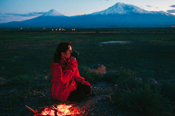 istock Girl near the fireplace 485315980