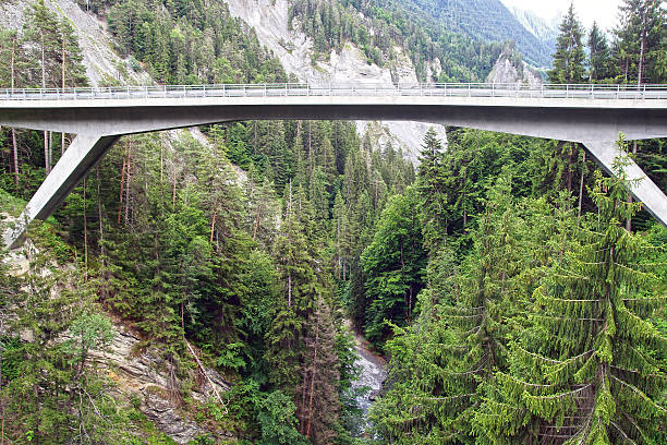 istock Mountain landscape with bridge. Switzerland 485316590