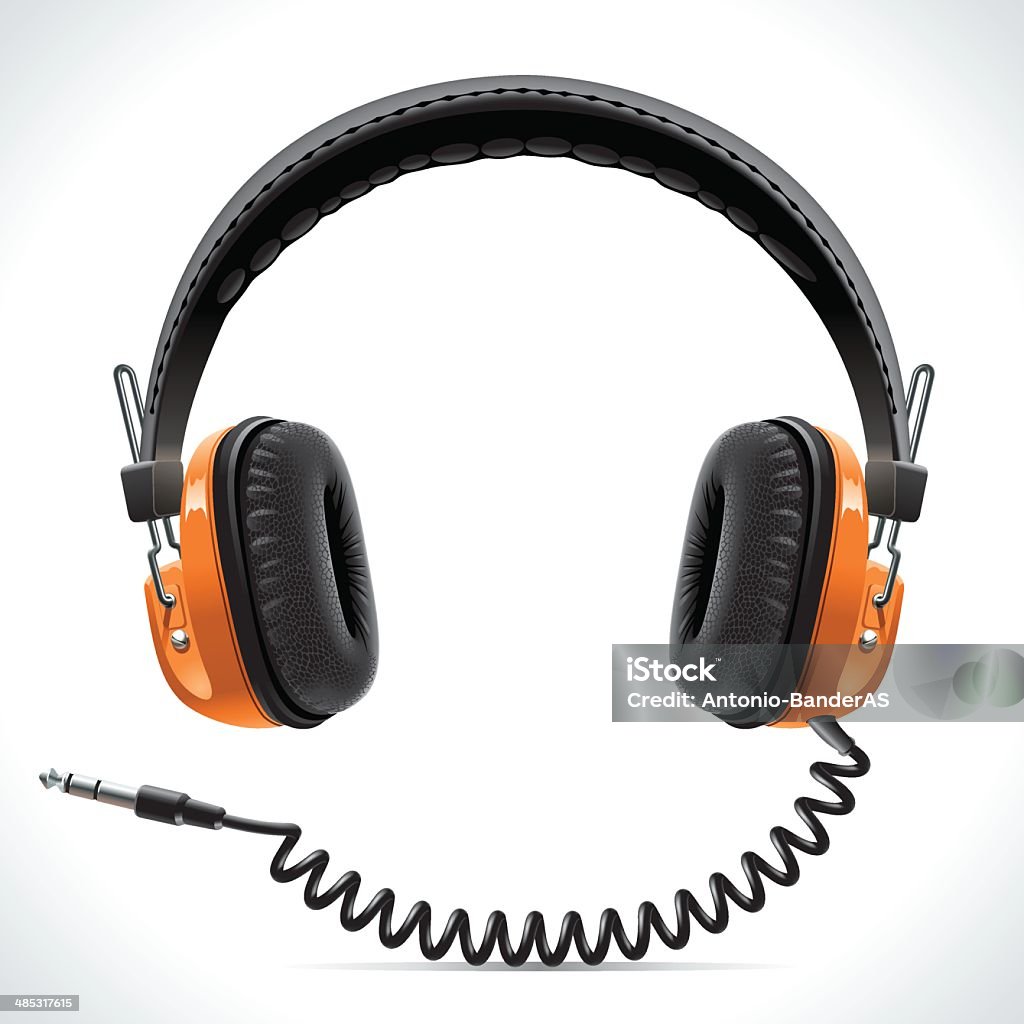 Old fones de ouvido - Vetor de Fone de Ouvido - Equipamento de informação royalty-free