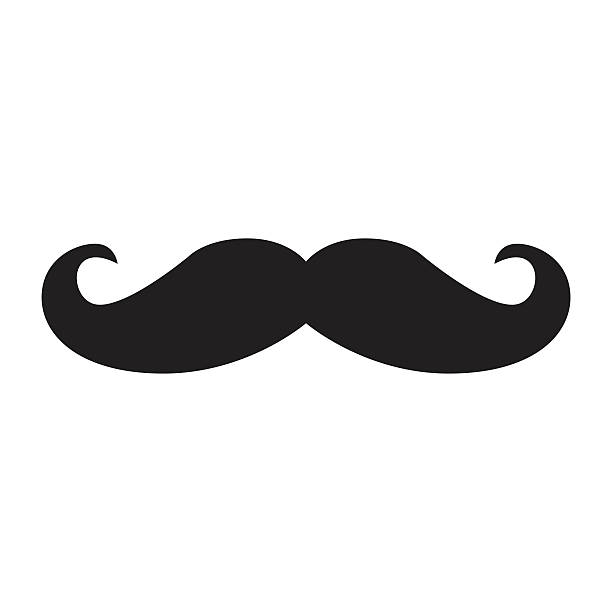 Black hipster vector mustache Black hipster vector mustache moustache stock illustrations
