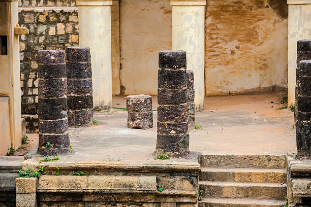 part of ruins Vijaynagara Fort Tanjore ancient monument Nayak King âVijay Raghavâ. Madurai, Tamil Nadu, India