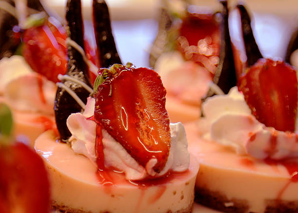 Strawberry cake stock photo
