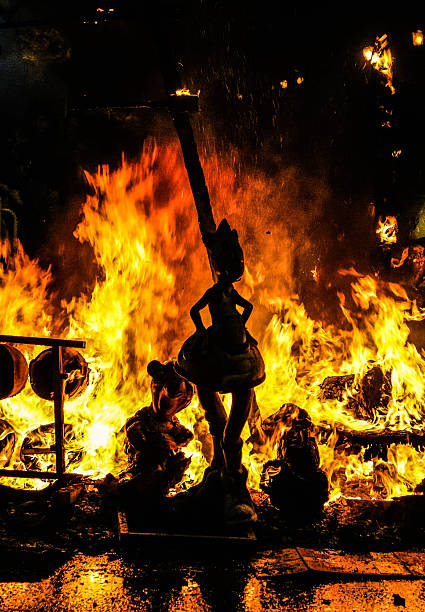 Fires at the Las Fallas festival