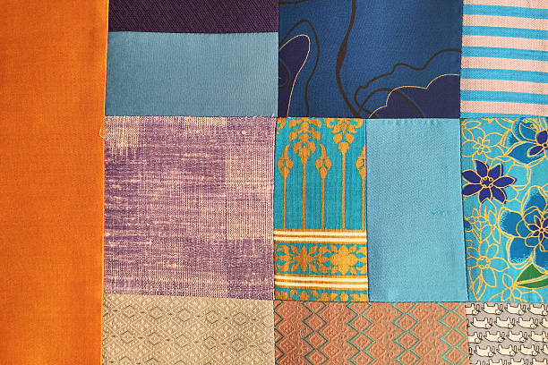 istock Colorful thai silk handcraft organic using natural dyes close up 485330926