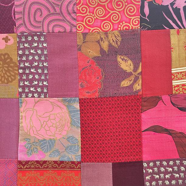 istock Colorful thai silk handcraft organic using natural dyes close up 485330932