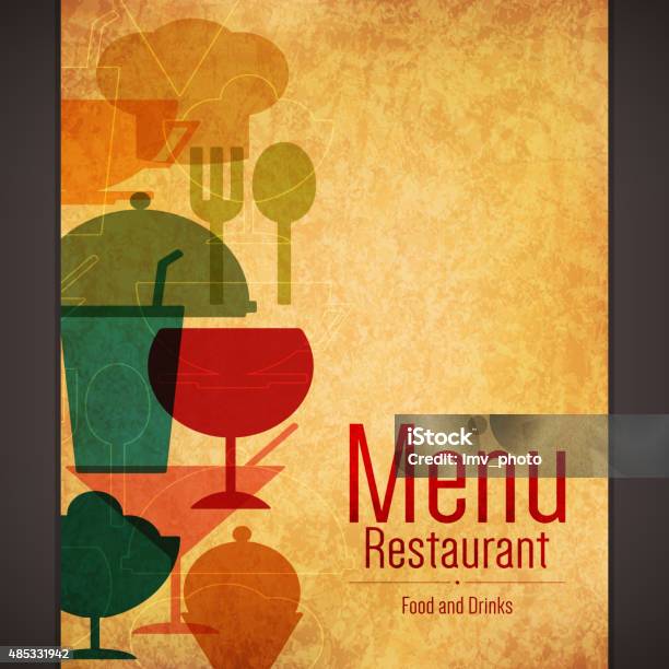 Restaurant Menu Design Stock Illustration - Download Image Now - 2015, Backgrounds, Brochure