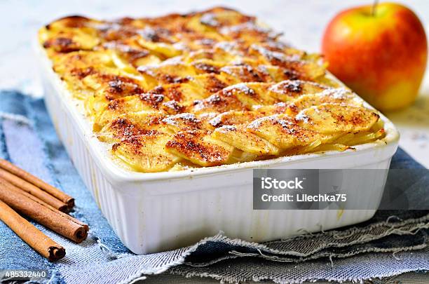 Lapshevnik Traditional Dish Of Russian Cuisine Stock Photo - Download Image Now - 2015, Apple - Fruit, Autumn