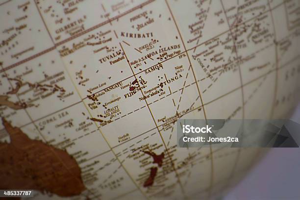 Extreme Close Up Of Fiji On A Globe Stock Photo - Download Image Now - Map, Globe - Navigational Equipment, Fiji