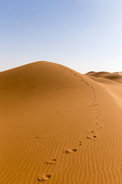 istock Foot print in desert sand 485338867