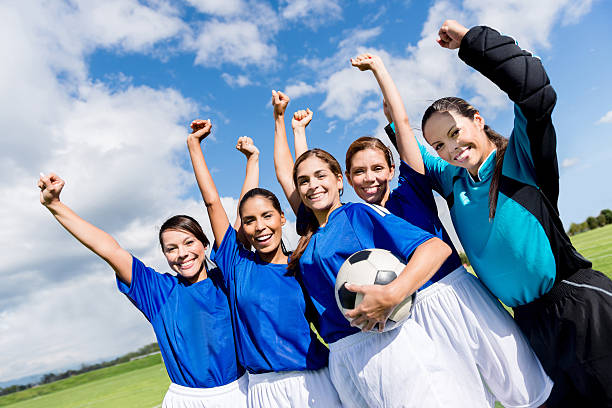 istock Soccer team celebrating a goal 485339783