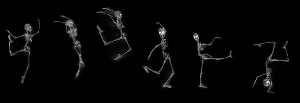 danza scheletro x-ray - jazz ballet foto e immagini stock