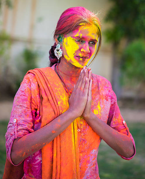 Holi Festival in India stock photo