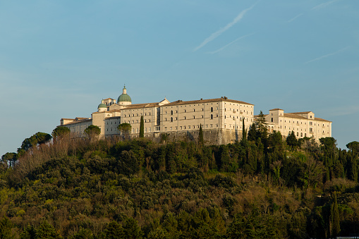 Panoramic view of Montepulciano, a historic hill town in the province of Siena (3 shots stitched)