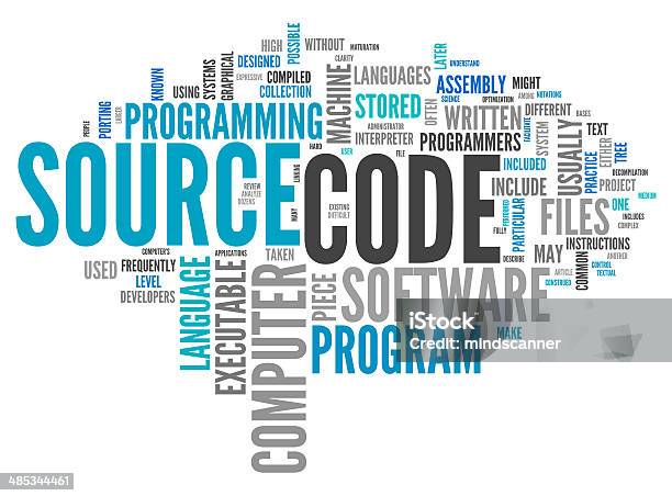 Word Cloud Source Code Stock Illustration - Download Image Now - Coding ...