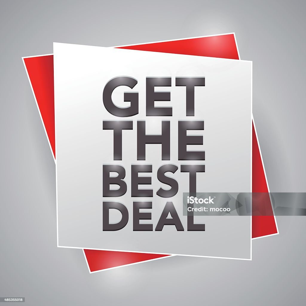Getting Best Deal Get The Best Deal Poster Design Element Stock Illustration - Download ...
