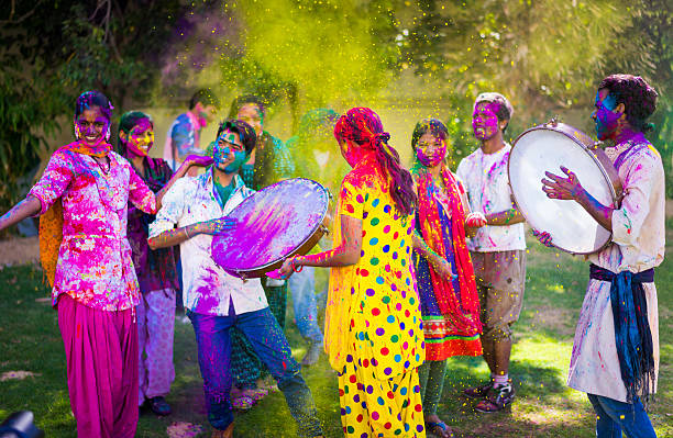 Holi Festival in India stock photo