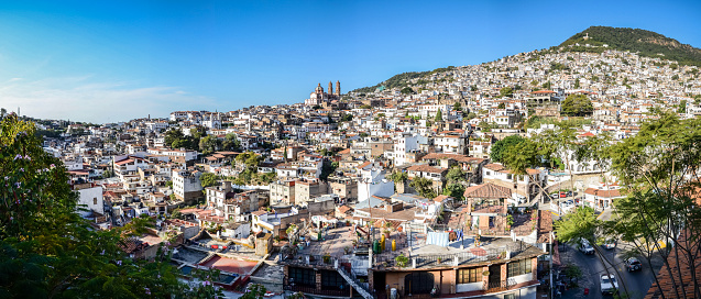 Panoramic view of Taxco - silver town in Mexico