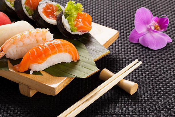 istock The composition of nigiri sushi 485355976