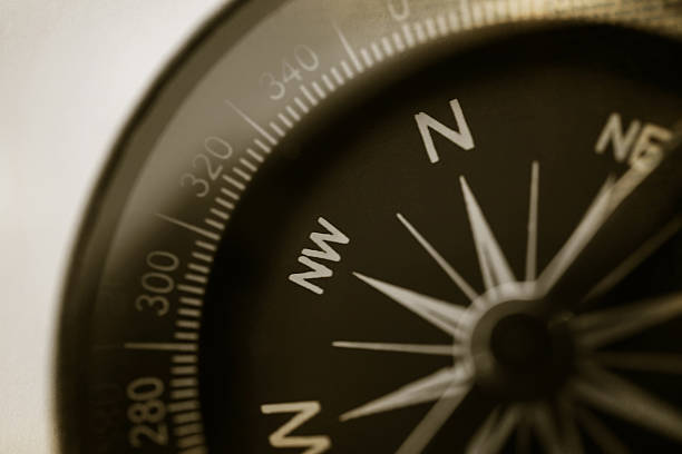 istock compass in vintage style on mulberry paper texture 485356536