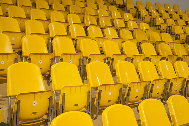 istock Yellow seat in the stadium 485356688