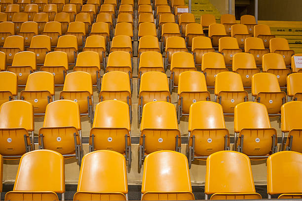 istock Yellow seat in the stadium 485356694