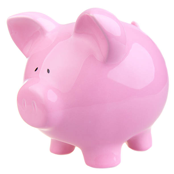 istock Pink piggy bank. 485357556