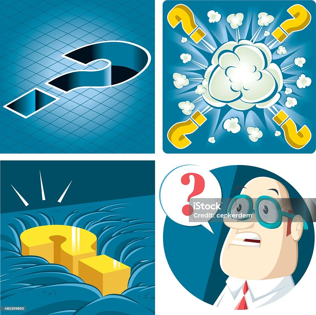 Distraction Question Mark Question Mark Set Stock Illustration - Download Image Now - Confusion ...