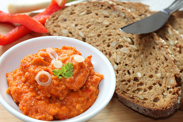 istock vegetarian spread of paprika and spring onion 485362230