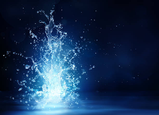 shine source - fantasy of water for freshness concept - beauty in nature fountains stock pictures, royalty-free photos & images