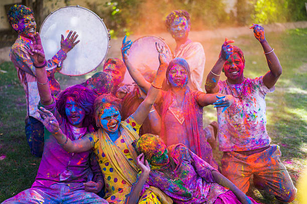 Holi Festival in India stock photo