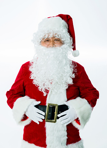 Santa claus portrait isolated on white background.