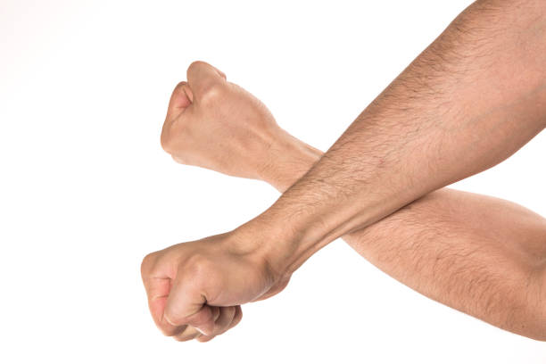 elbows bent