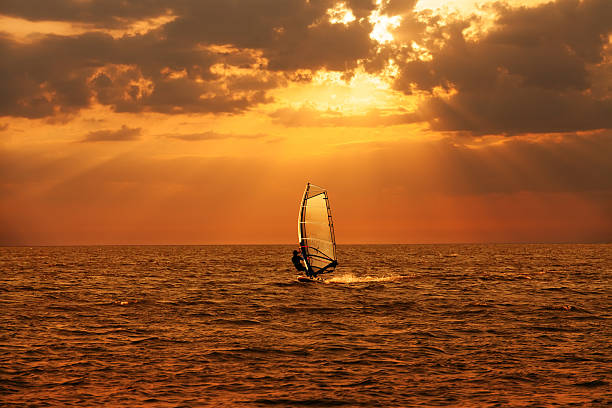 istock Windsurfer sailing in the sea 485371441