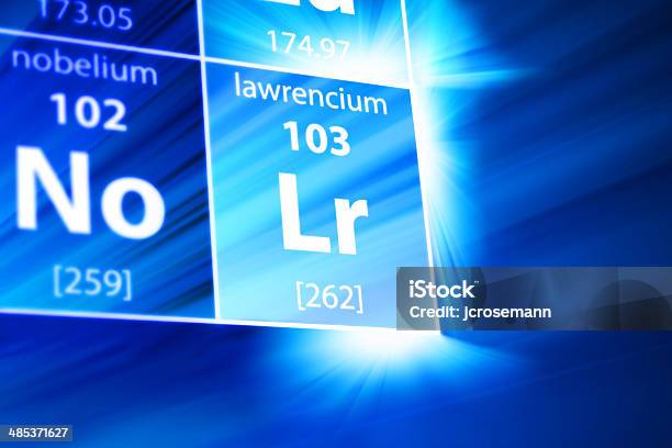 Lawrencium Lr Periodic Table Stock Photo - Download Image Now - Abstract, Alphabet, Atom