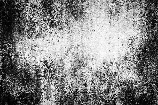 Photo of Black and white old dirty wall texture