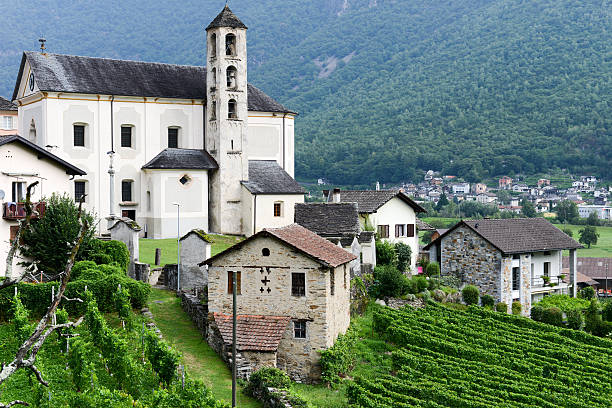 istock Old church at Semione on Blenio valley 485372350