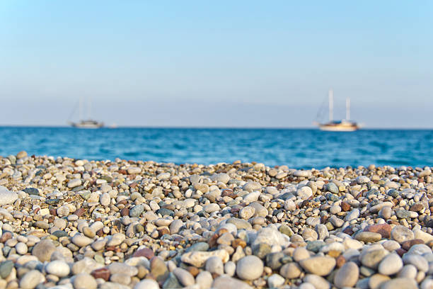 mediterranean sea and pebbles beach