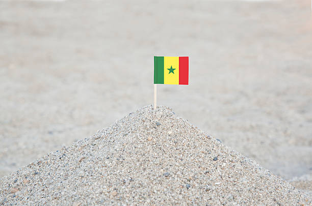 Senegal Flag on the Beach