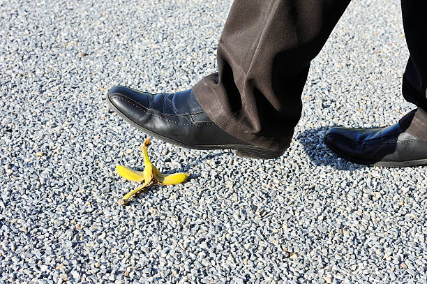 istock Business man and banana peel 485374094